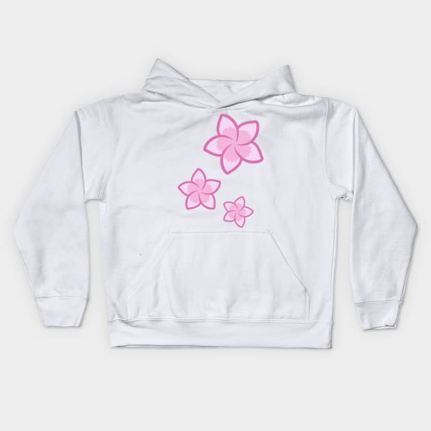 Pink Frangipani Kids Hoodie by BiscuitSnack